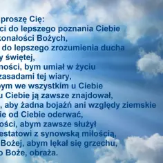 Modlitwa Jana Pawła II do Ducha Świętego o dary: mądrości, rozumu, umiejętności, rady, męstwa, pobożności i bojaźni Bożej.