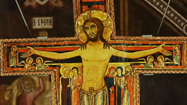 Krzyż z San Damiano - Poznaj znaczenie symboli i historię ikony